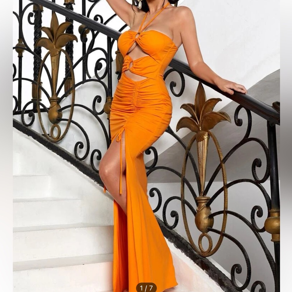 Orange vacation dress